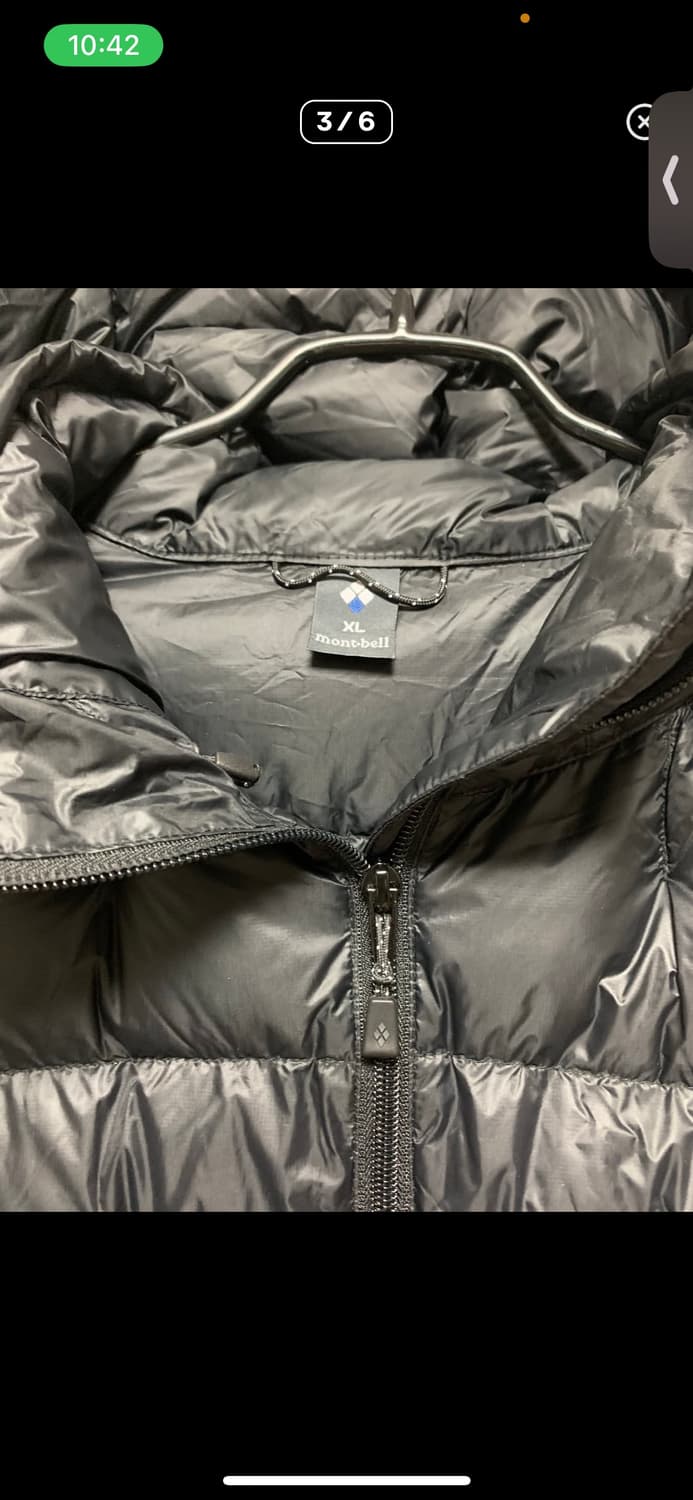 [XL] 몽벨 플라즈마 1000 경량패딩 블랙 상품이미지3