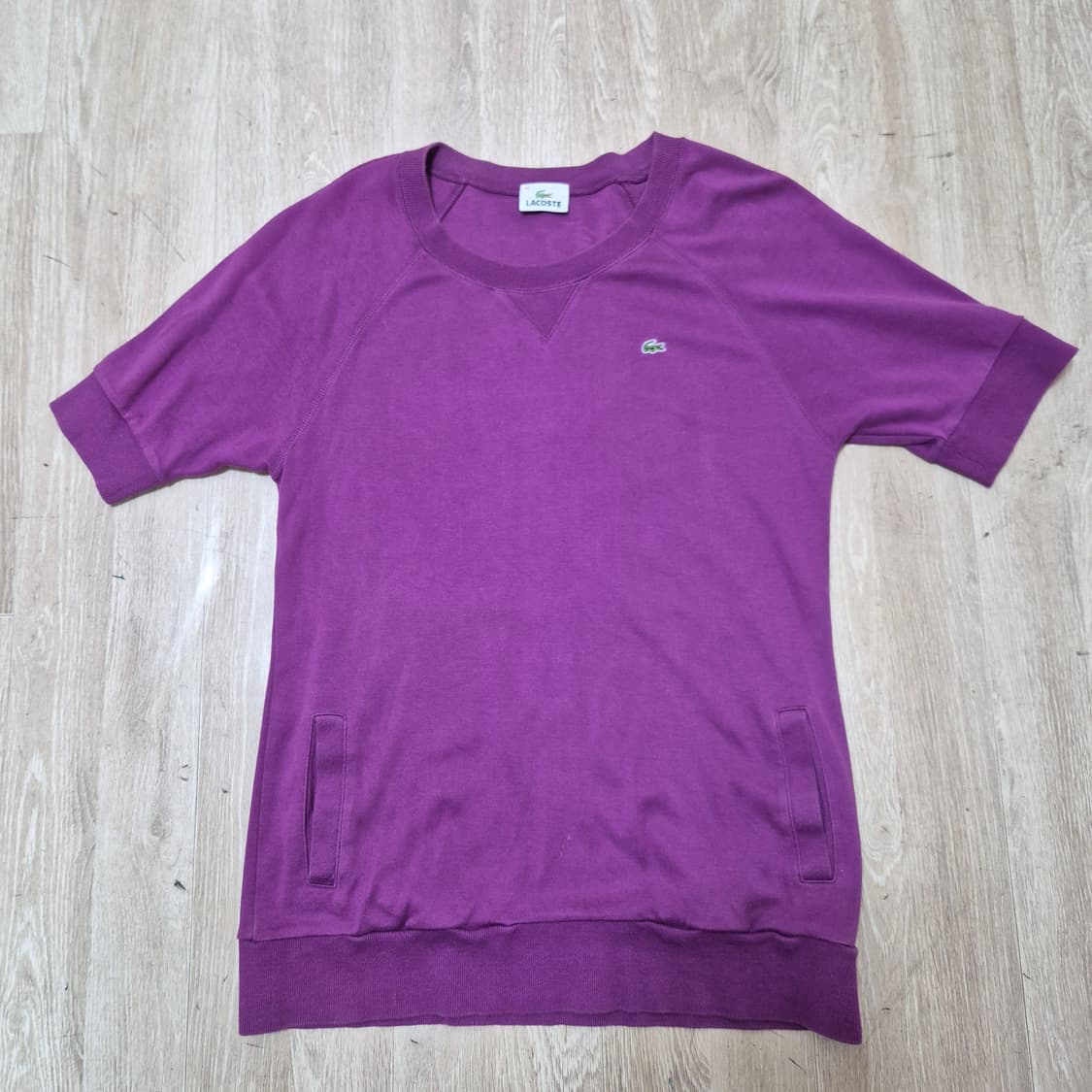 라코스테 여성 와펜 라운드 반팔티 상품이미지1