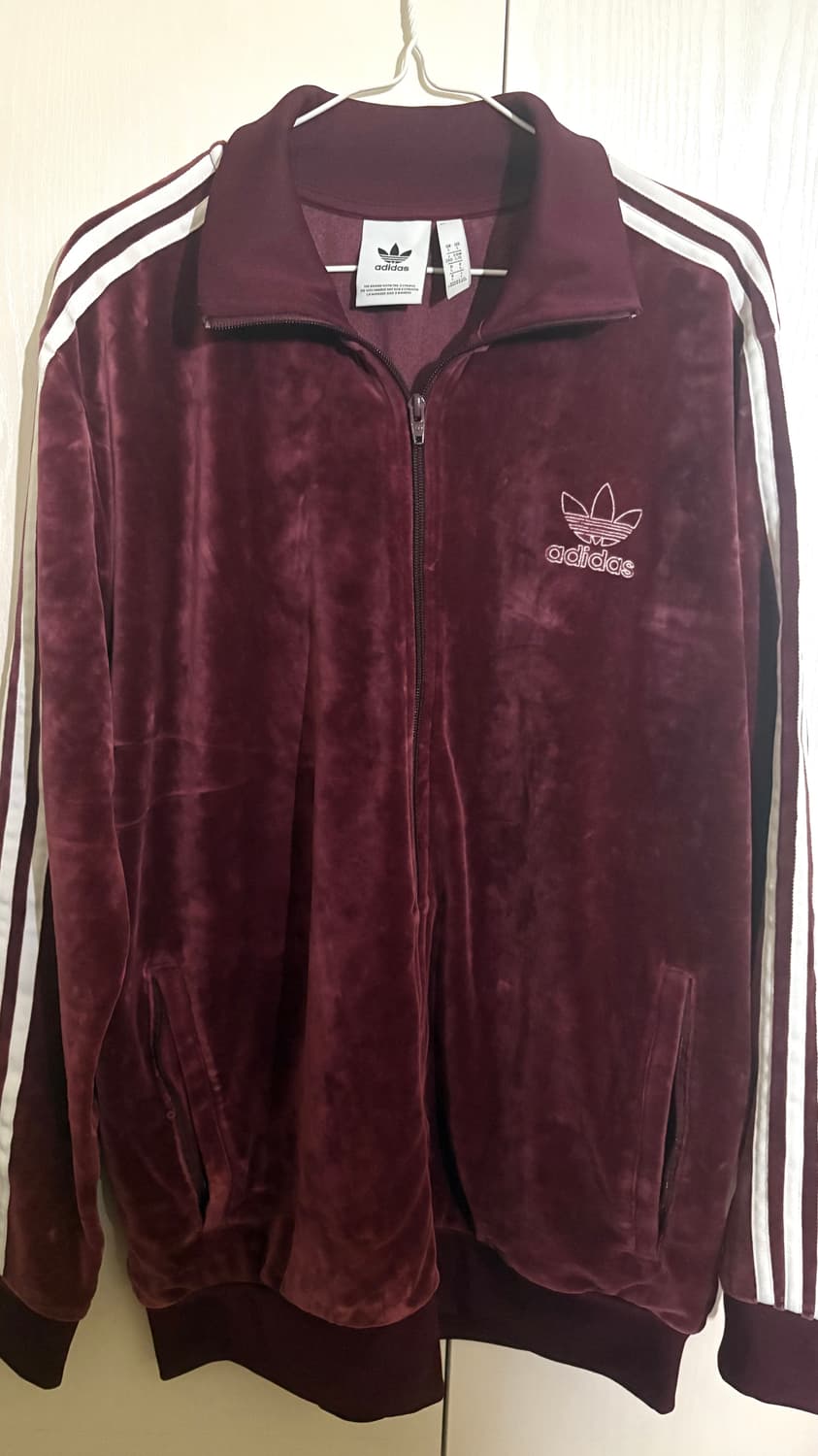 아디다스 희귀 버건디 벨벳 져지 상품이미지1