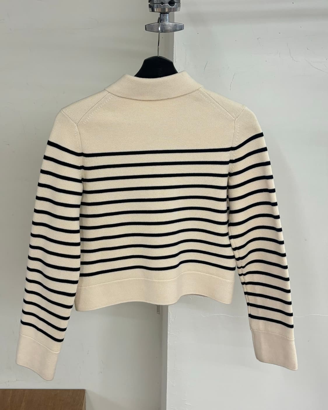 아르켓 오프 화이트/스트라이프 니티드 코튼 자켓 상품이미지6