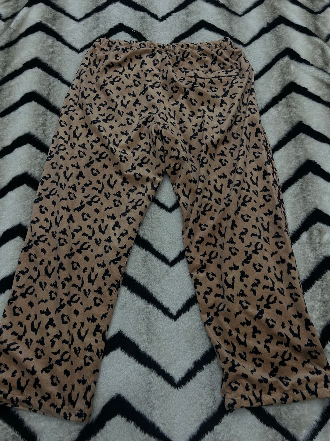 [L]위켄더스 레오파드 Crack 벨벳 팬츠/기모 상품이미지4