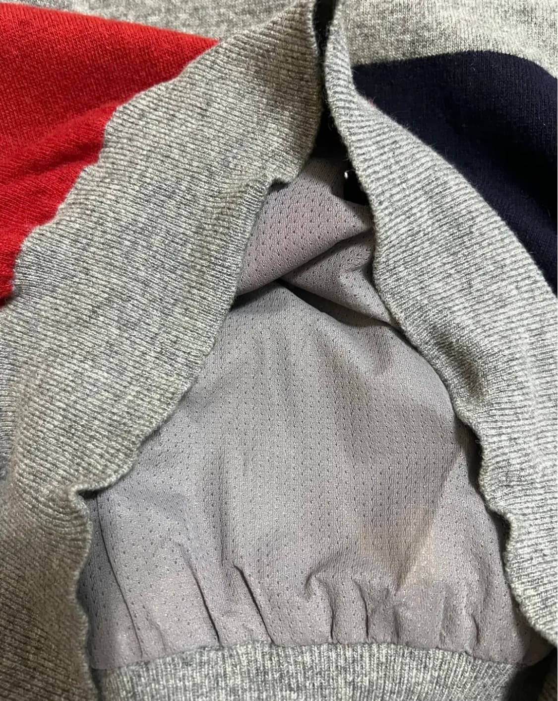 먼싱웨어 남성 그레이 울캐시미어 반집업방풍니트 LL 상품이미지5