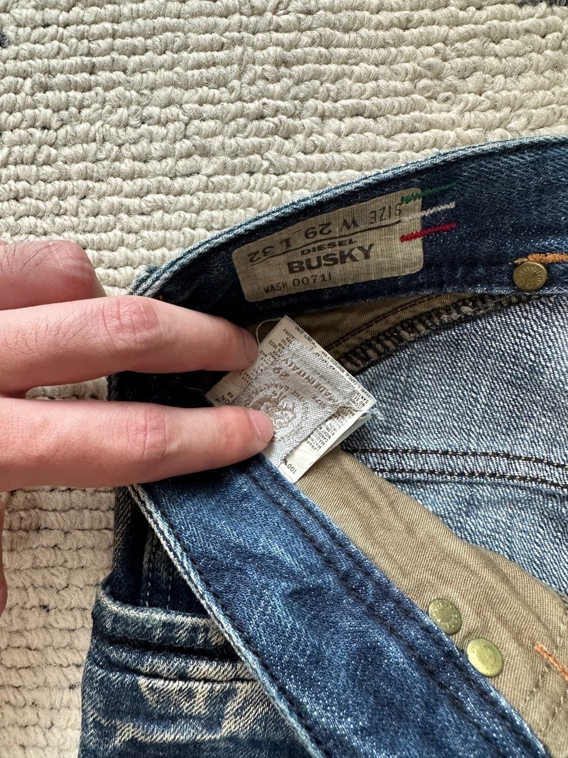 Diesel BUSKY 0071 Vintage Wash 데님팬츠 상품이미지3