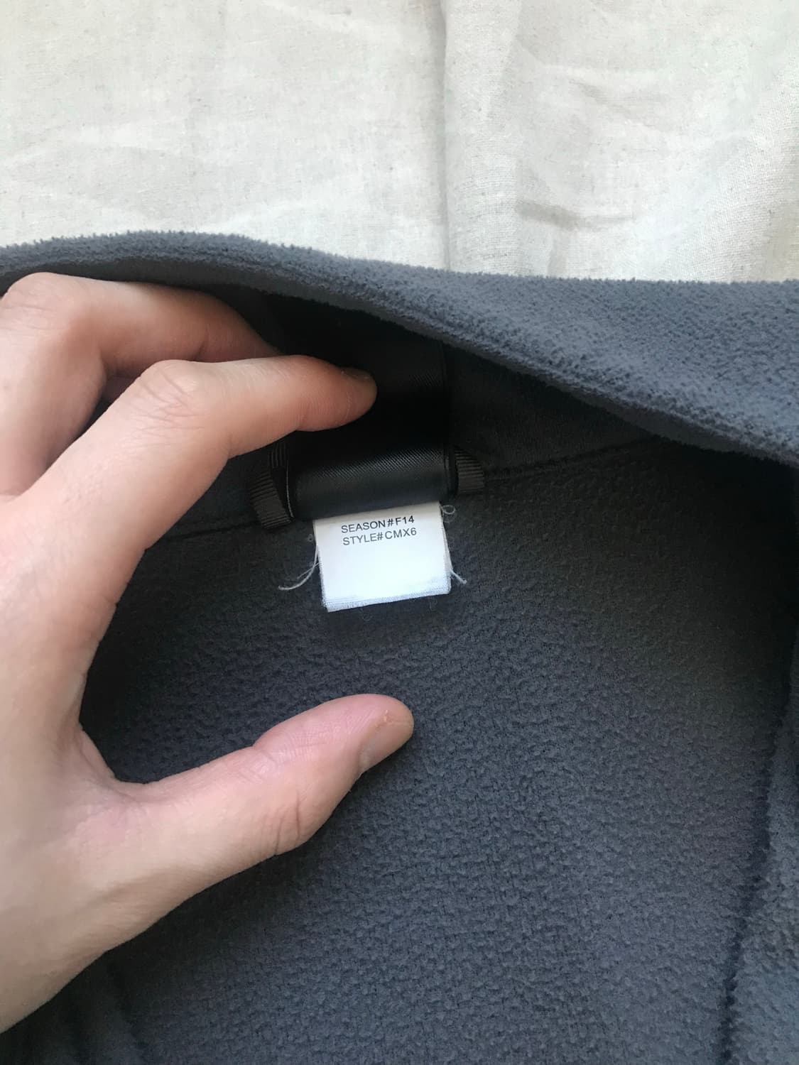 노스페이스 로고 그레이 플리스 집업 상품이미지8