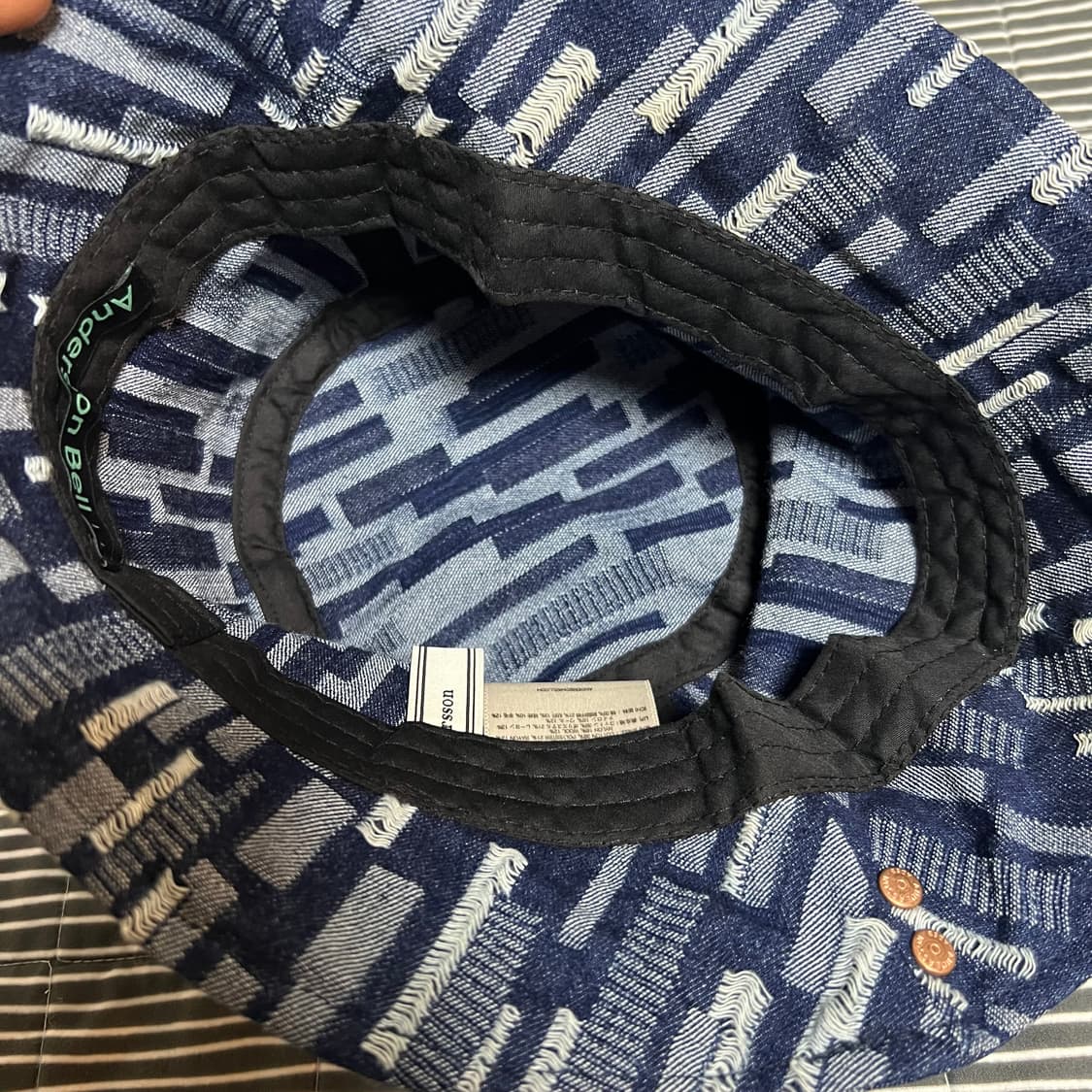 앤더슨벨 에스닉 데님 버킷햇 상품이미지5