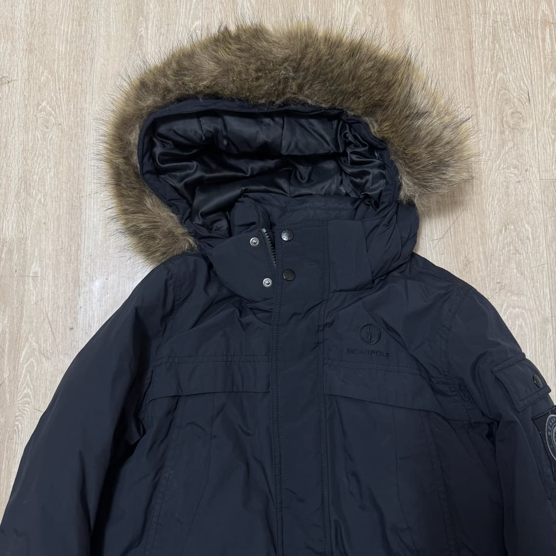 빈폴 아웃도어 덕다운 후드 롱패딩 S/90  상품이미지2