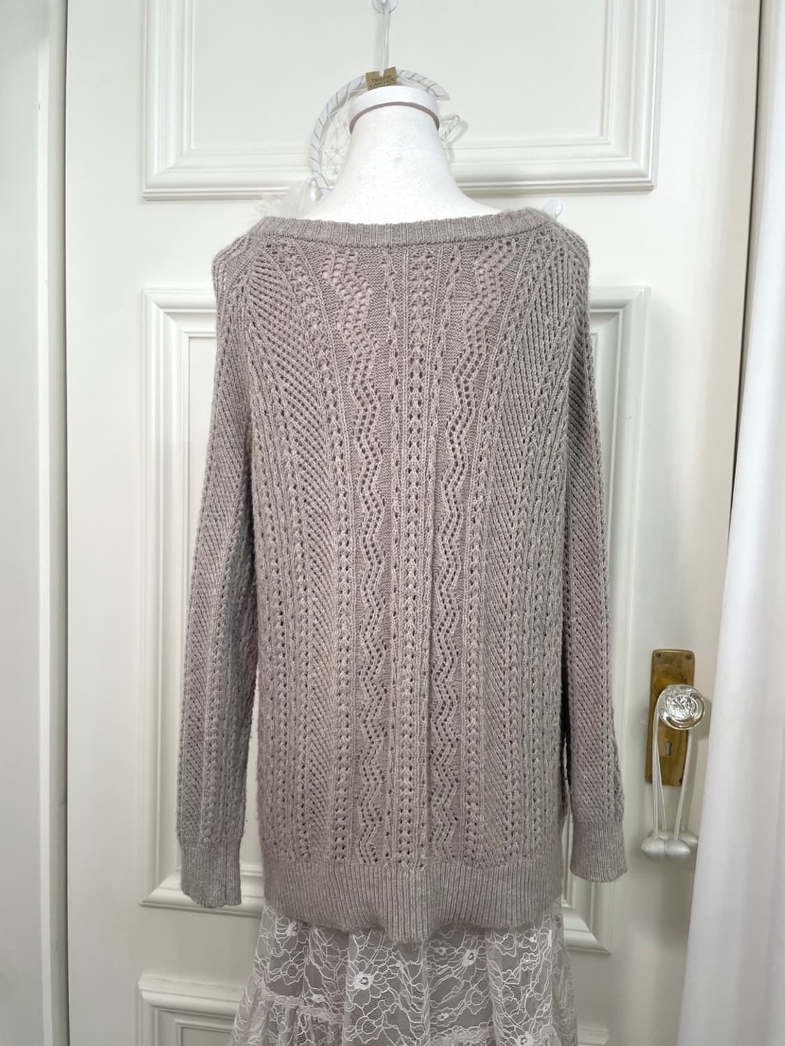 SM2 lavender gray bow point cardigan 상품이미지5