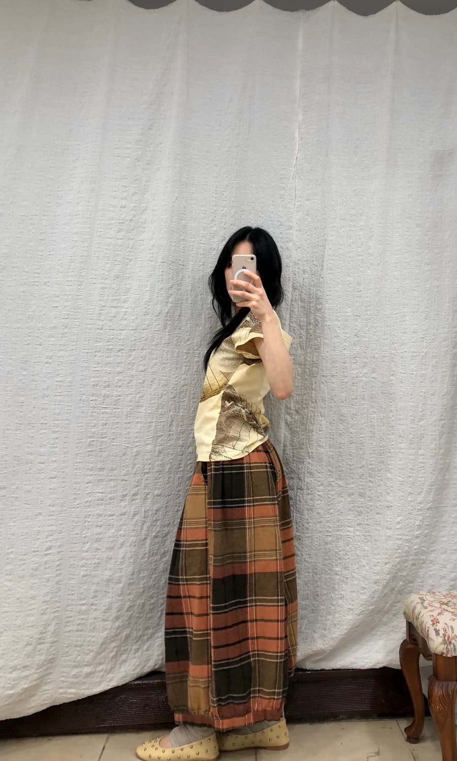 Check curve fit pants 상품이미지4