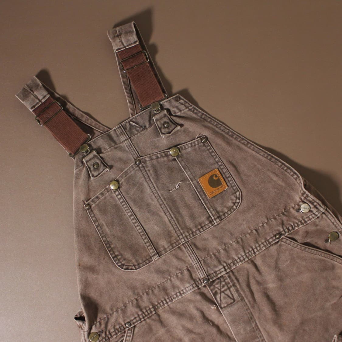 Carhartt 칼하트 USA 브라운 오버롤 멜빵 팬츠 상품이미지3