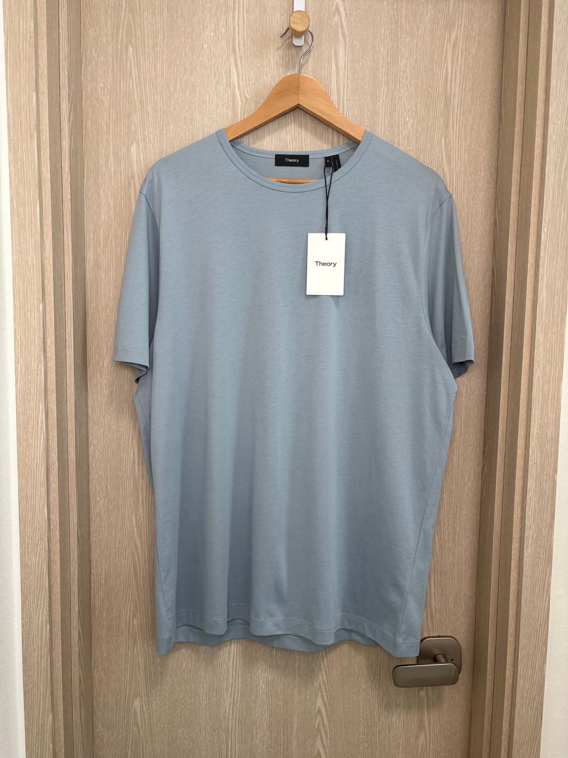 새상품)띠어리 PRECISE TEE 피마코튼 반팔티XL/더스티블루 상품이미지1