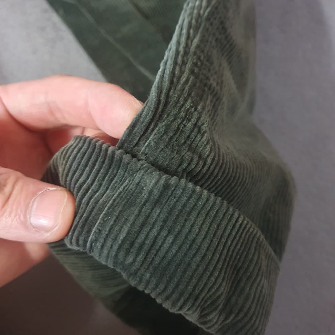 그라미치 테이퍼드 롤업 코듀로이 팬츠 바지 M 카키 상품이미지5