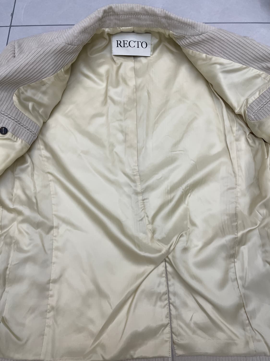 렉토 코듀로이 싱글 자켓 블레이저 라이트 세피아 24FW 상품이미지3