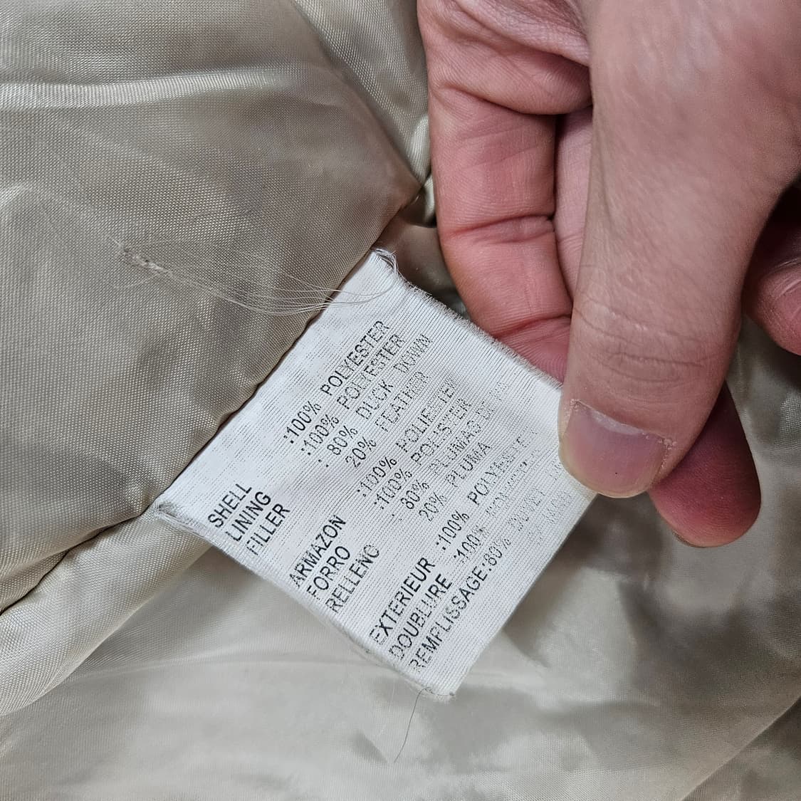 SeanJohn 빈티지 레드자수 덕다운 패딩 점퍼 L size 상품이미지10