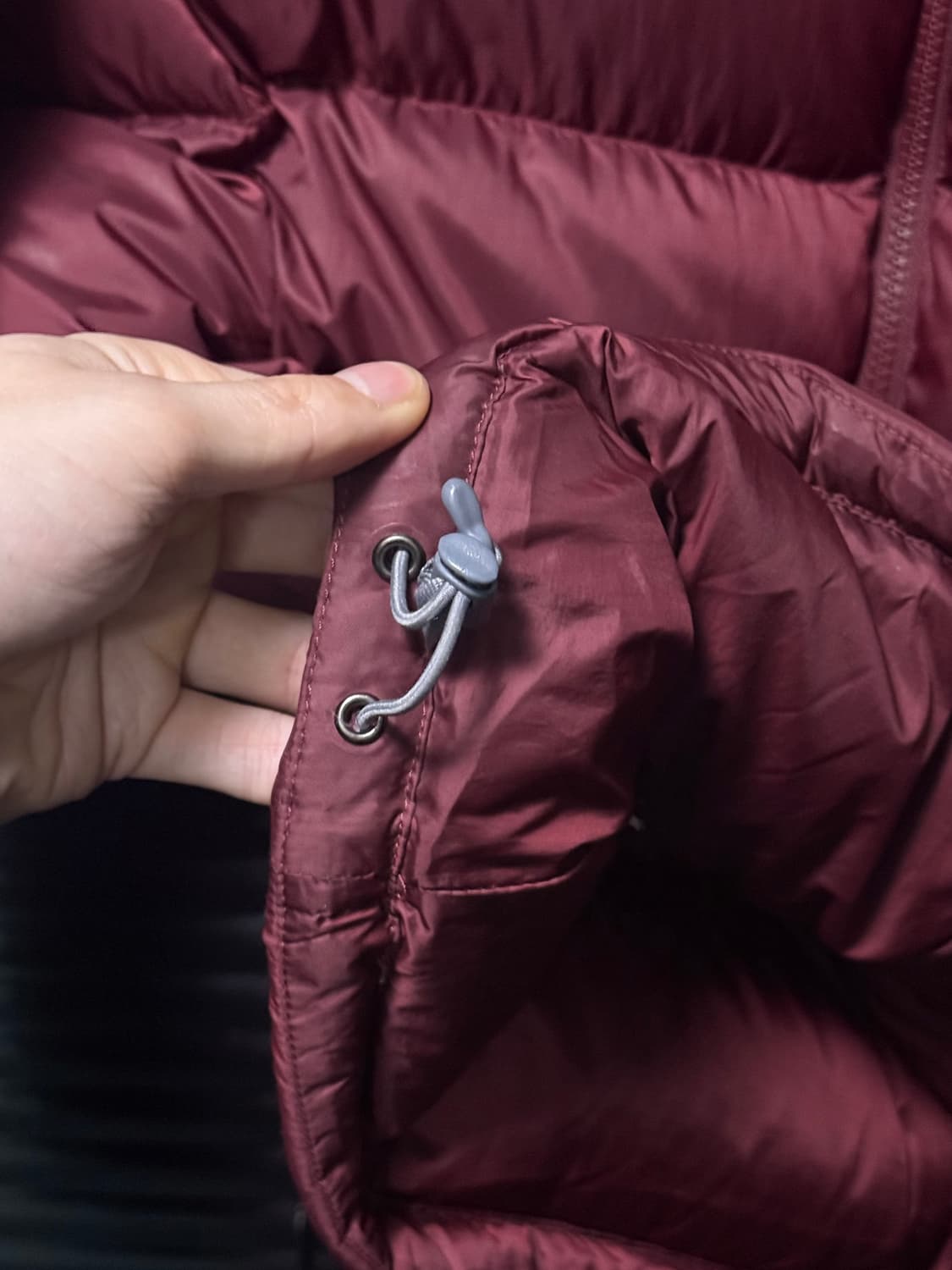 노스페이스 700 눕시 구스 다운 덕다운 패딩 버건디 90 S 레드  상품이미지6