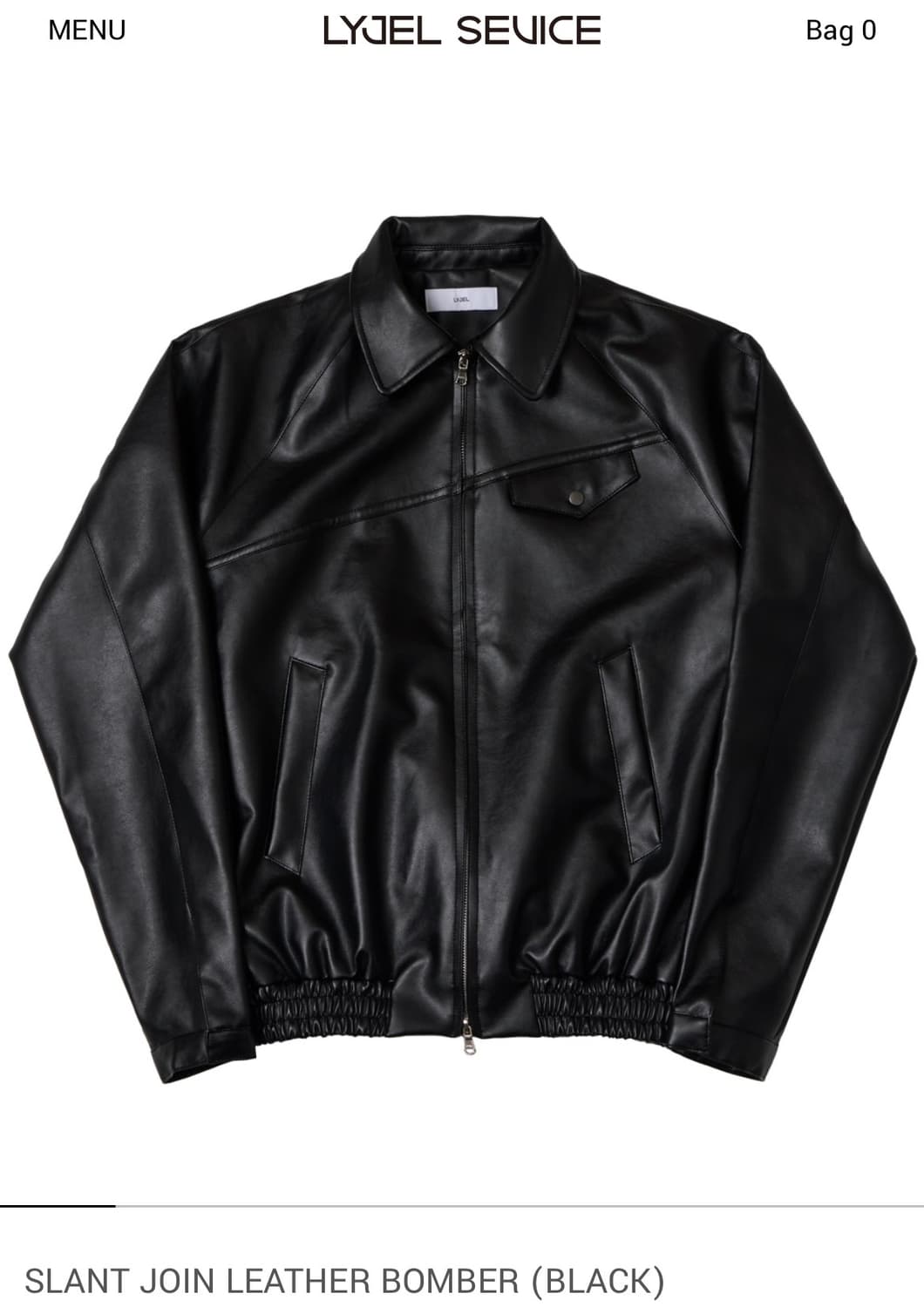리젤서비스 레더 봄버 자켓 상품이미지1
