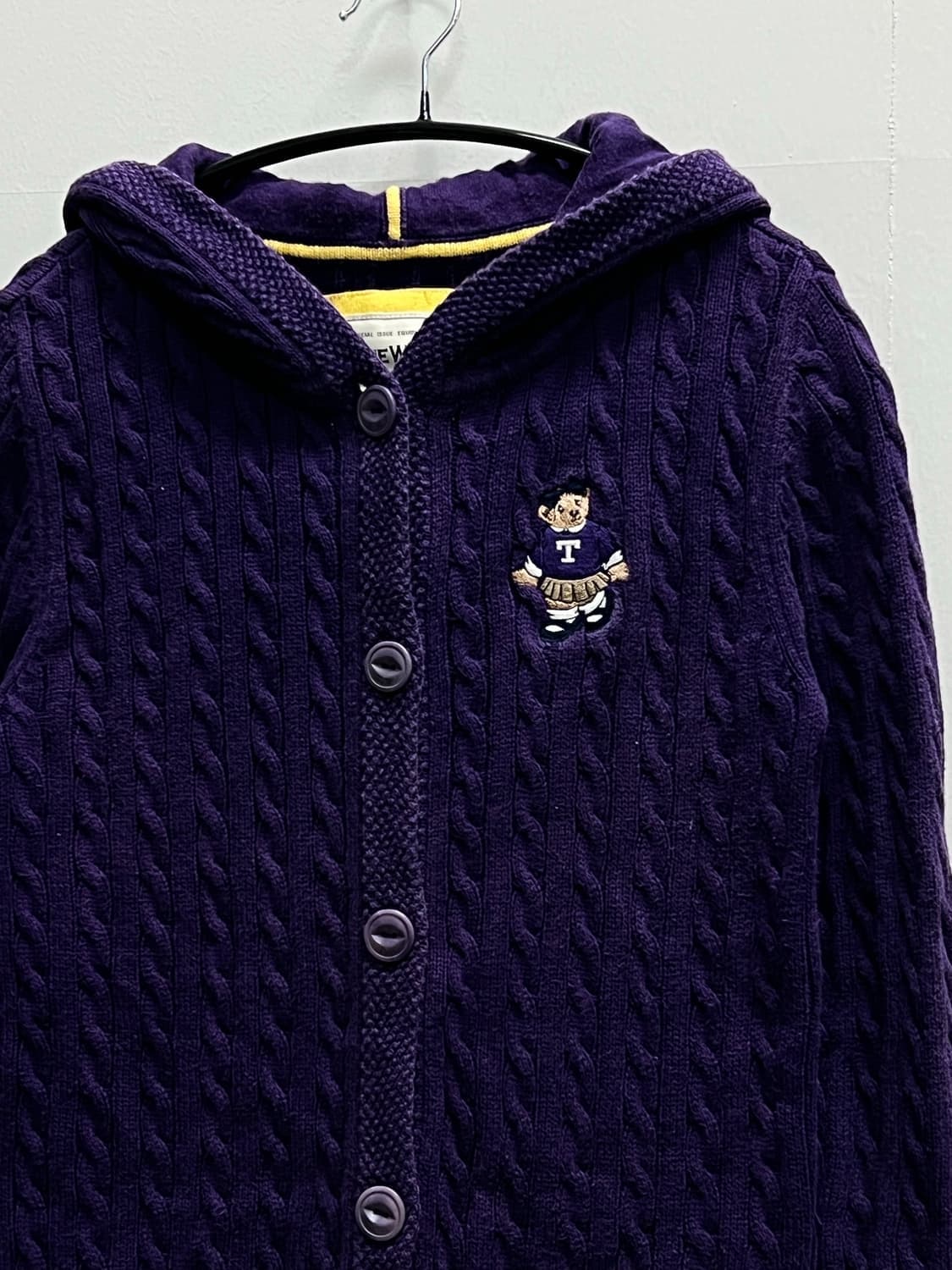 (FL) 티니위니 꽈배기 케이블 니트 원피스 가디건 상품이미지3