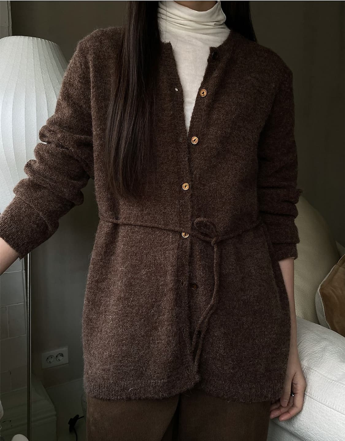 킨다베이지(page) 사브레 알파카 스트링 가디건 상품이미지1