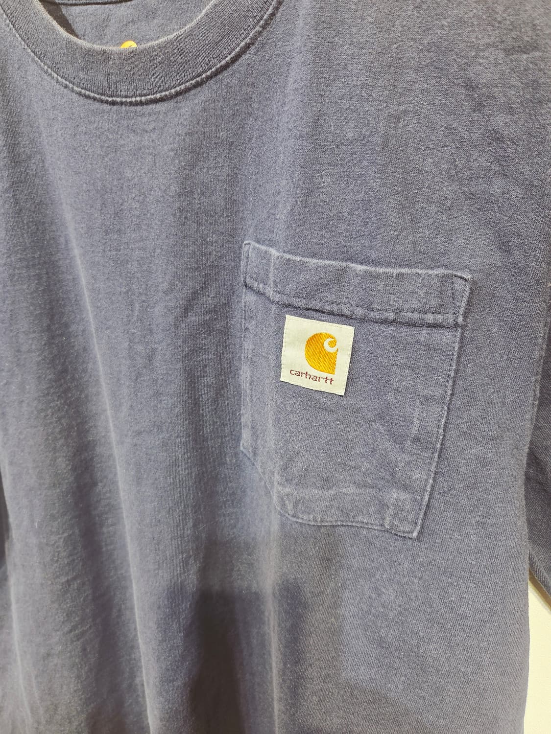 칼하트 포켓 반팔 티셔츠 네이비_S 상품이미지4