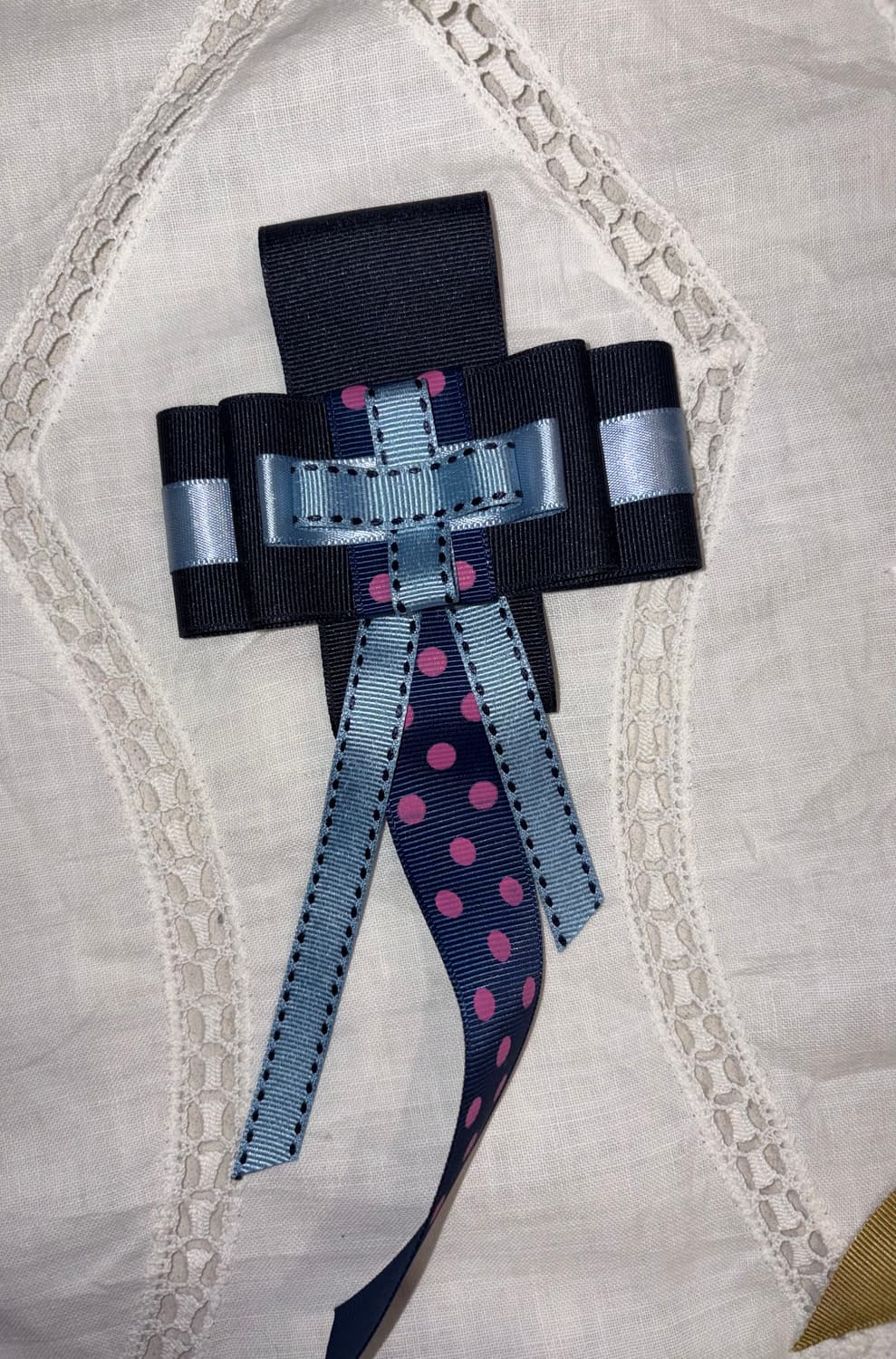 핸드메이드 로제트 리본 브로치 상품이미지6