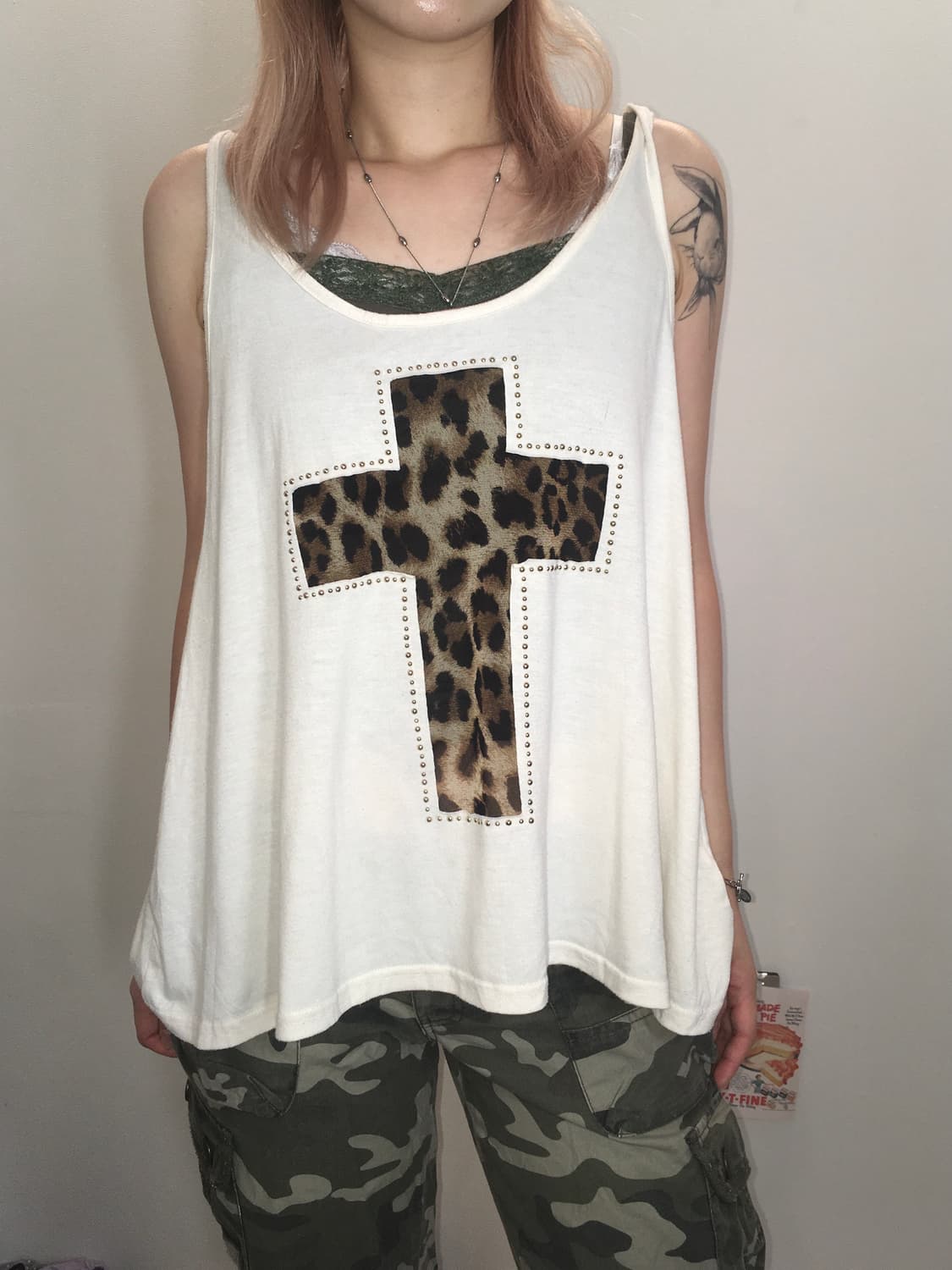 jpn vintage y2k cross stud sleeveless 상품이미지2