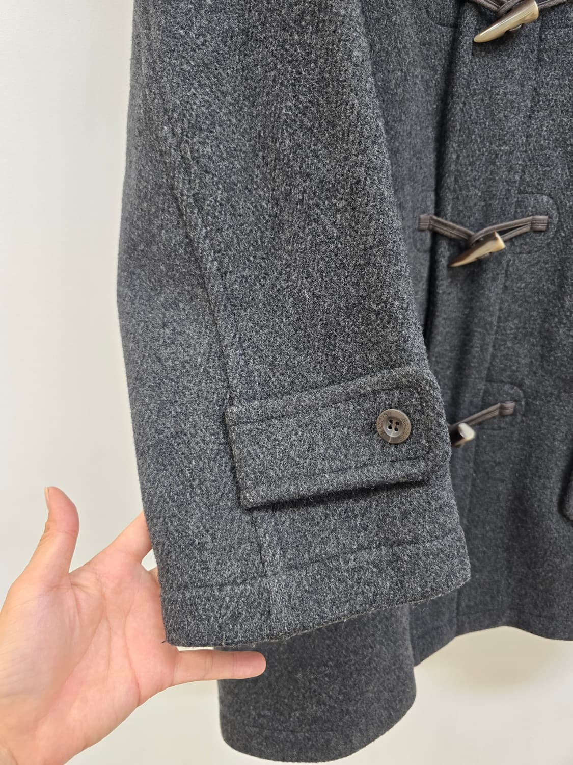 헤지스 도톰 울 떡볶이 후드 코트 상품이미지5