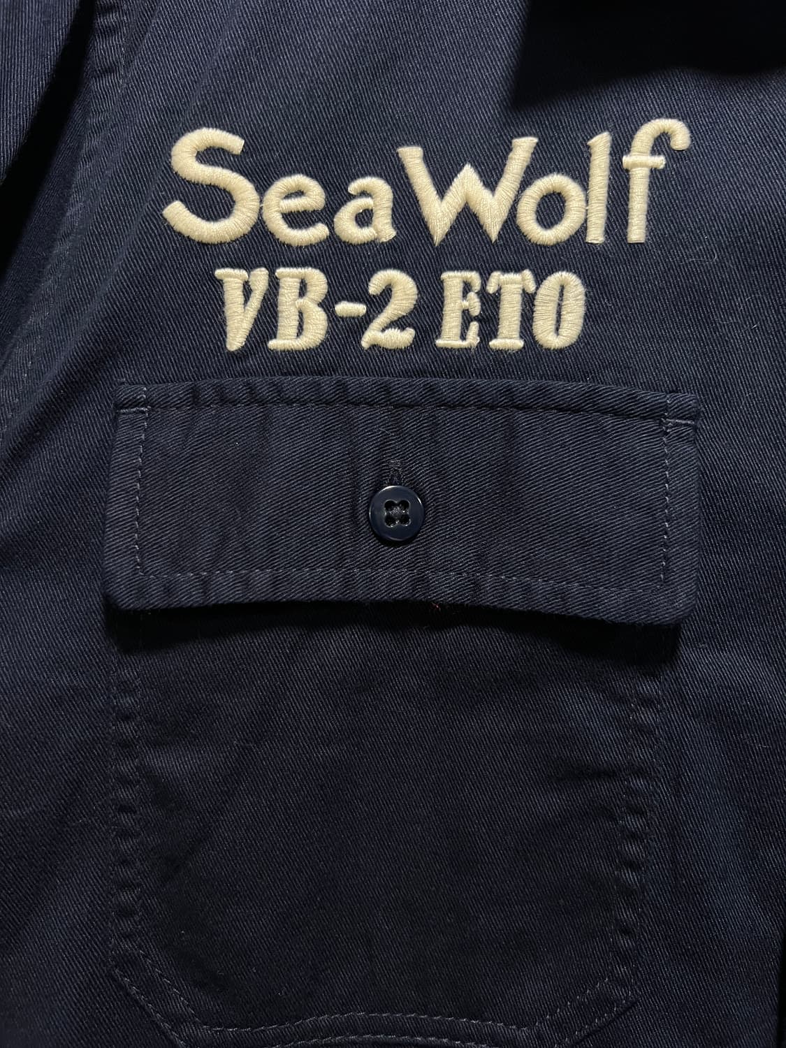 [L]AVIREX 아비렉스 USN SEA WOLF 블랙 밀리터리 셔츠 상품이미지4