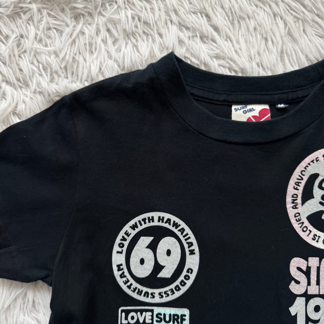 SURF GIRL 일본빈티지 y2k 크롭티 빈티지반팔 빈티지크롭티 상품이미지1