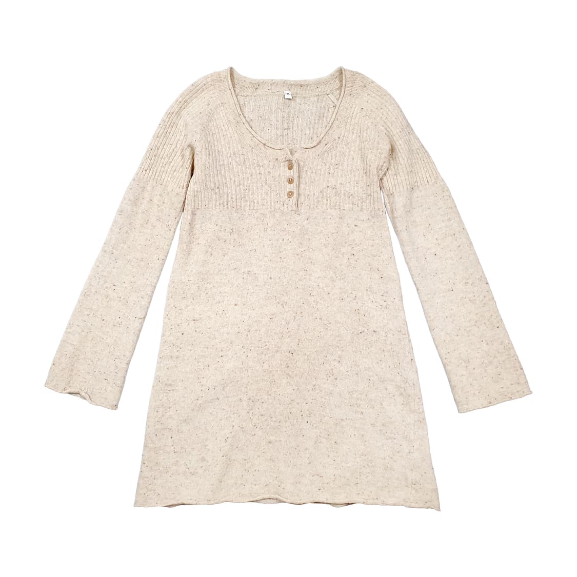 울 실크 버튼 니트 롱 탑 상품이미지1