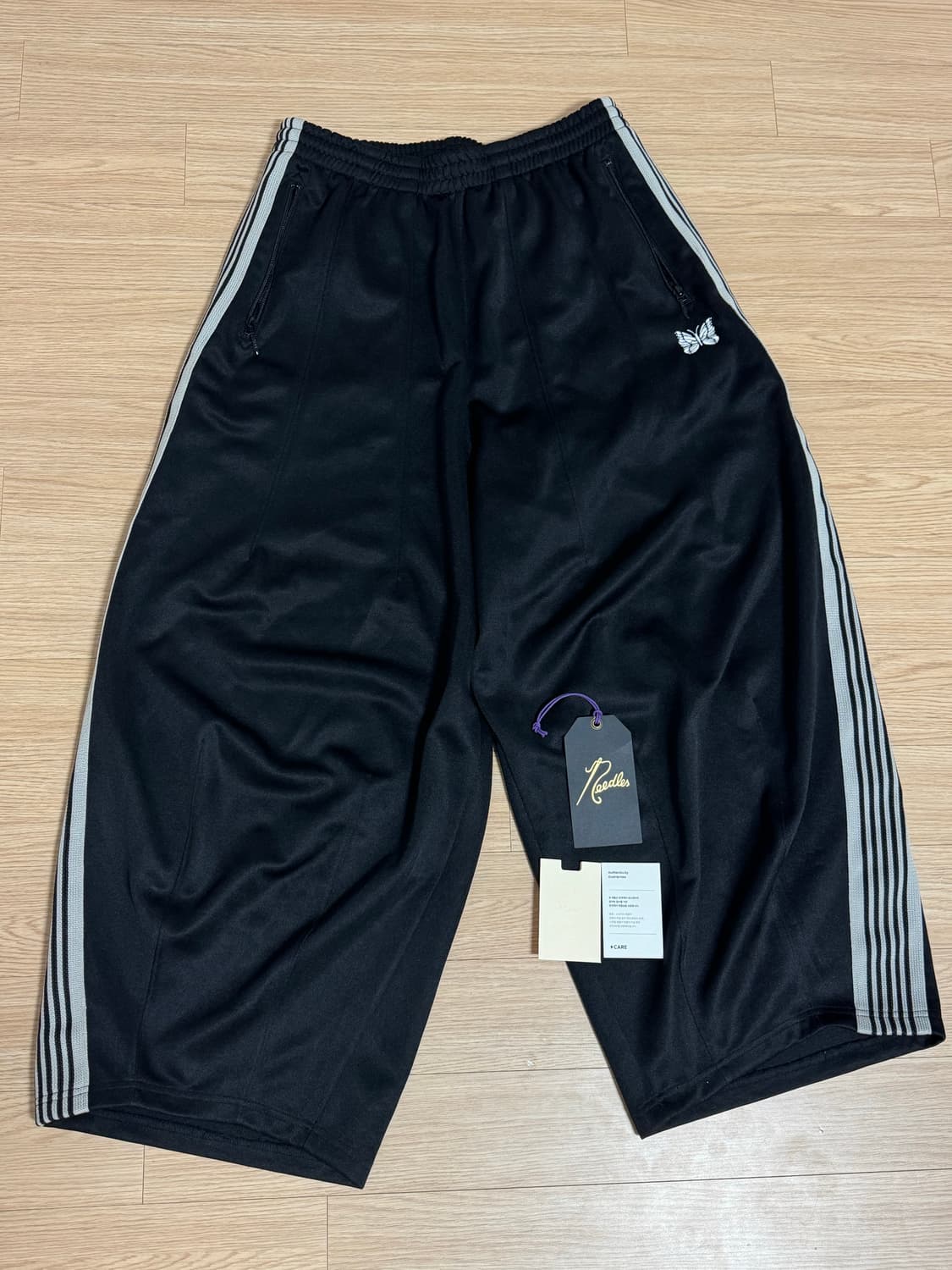 니들스 x LHP HD 폴리 스무스 트랙팬츠 블랙 화이트 S 상품이미지2