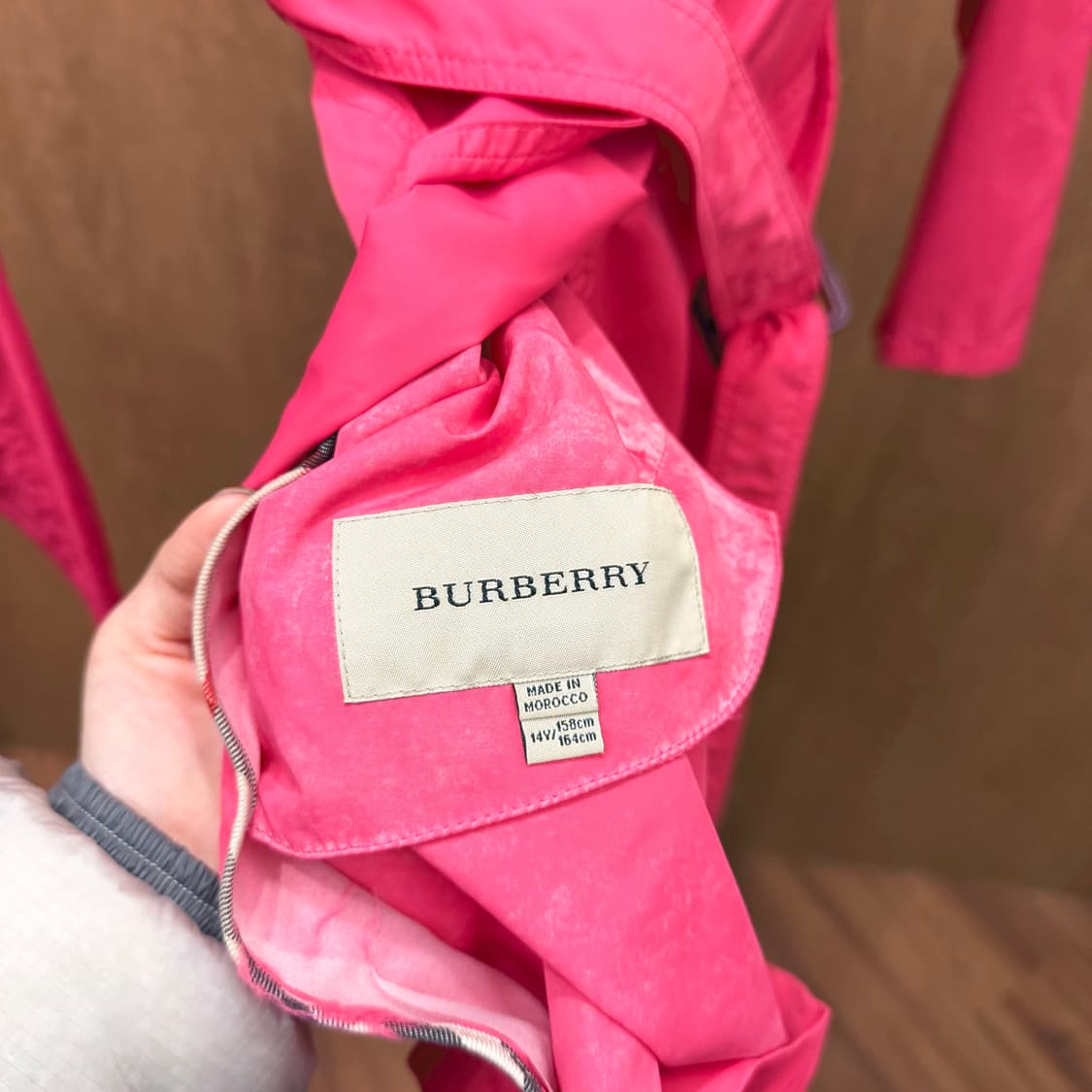 버버리 트렌치 코트 더블 브레스티드 벨트 스트랩 디테일 슬림핏 핑크 상품이미지6