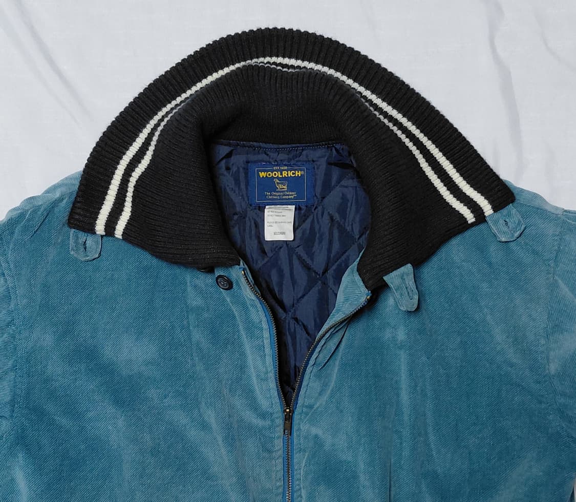 [M] 90s Woolrich x 골드윈 재팬 코듀로이 퀼팅 블루종 상품이미지3
