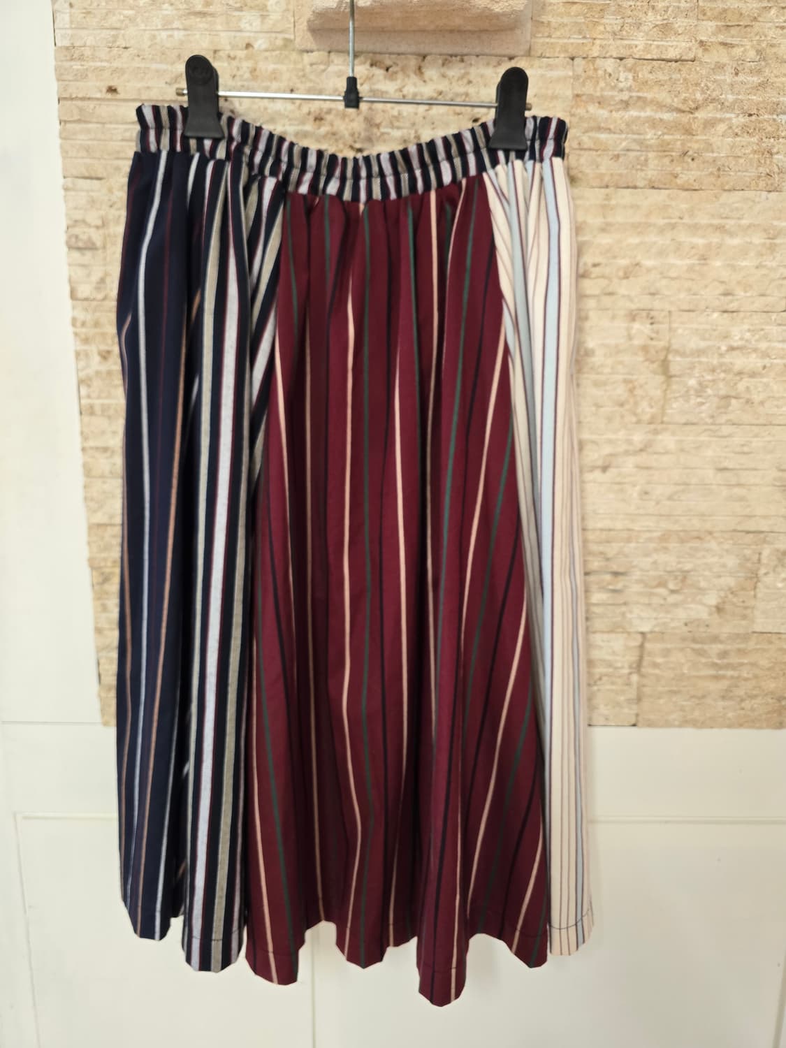 nor 스트라이프 배색 롱 스커트 L 상품이미지1