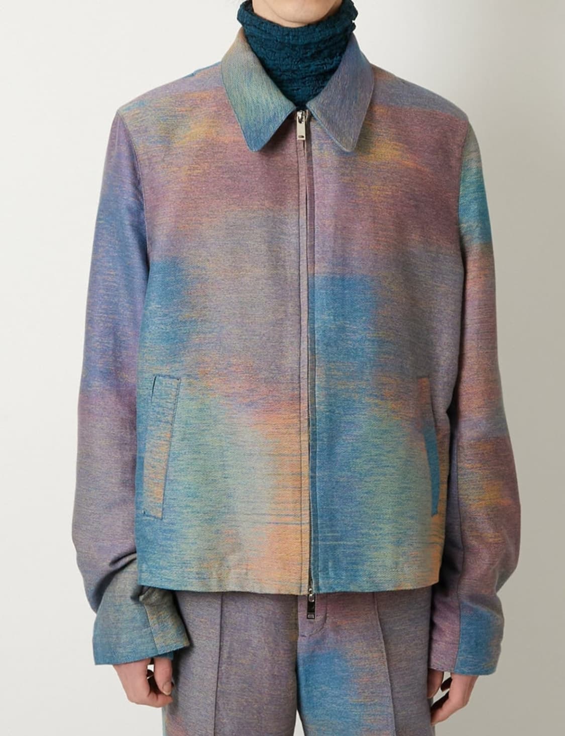 [2] 타크 노이즈 자카드 블루종 상품이미지1