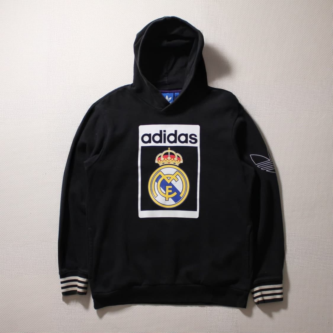 Adidas 아디다스 유로파 레알마드리드 기모 블랙 후드티 상품이미지1