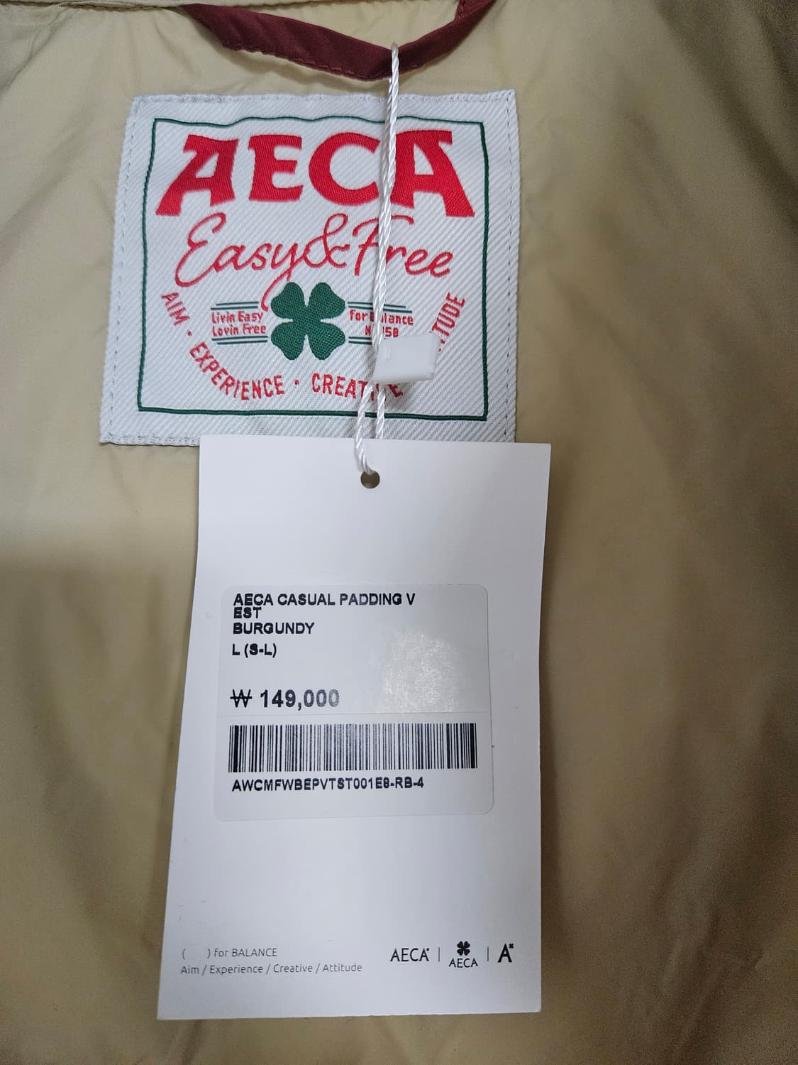 에이카화이트 패딩조끼 L(105) 상품이미지2