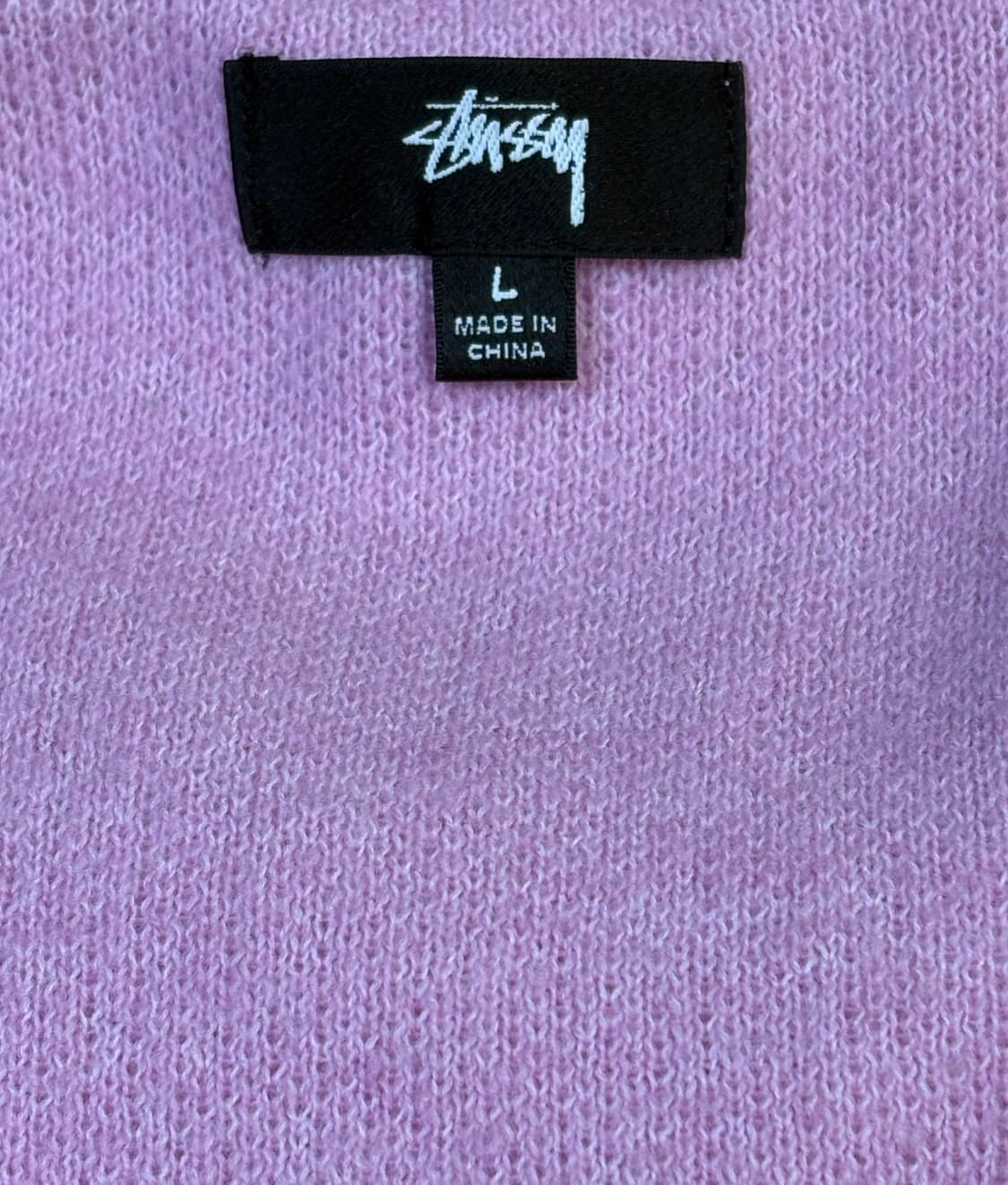 [L] 스투시 하프 집 모크넥 스웨터 핑크 상품이미지5