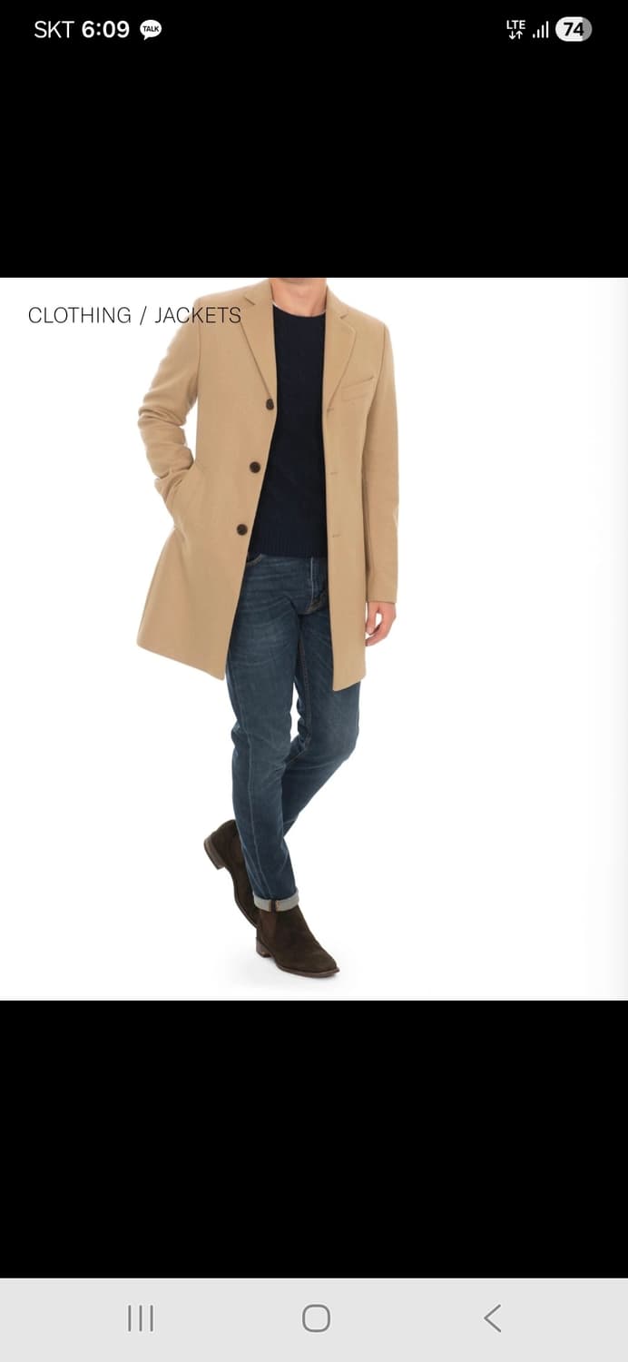 제이린드버그 최고급 울코트 남성코트 52 사이즈 블랙 상품이미지10