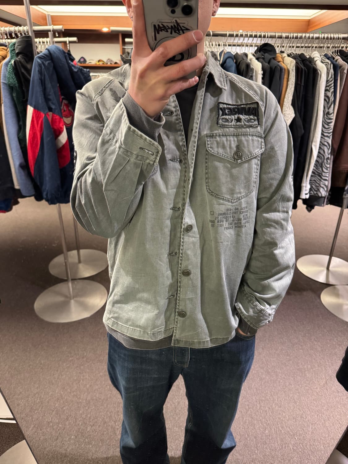 M)아비렉스 빈티지 패치 셔츠 자켓 상품이미지1