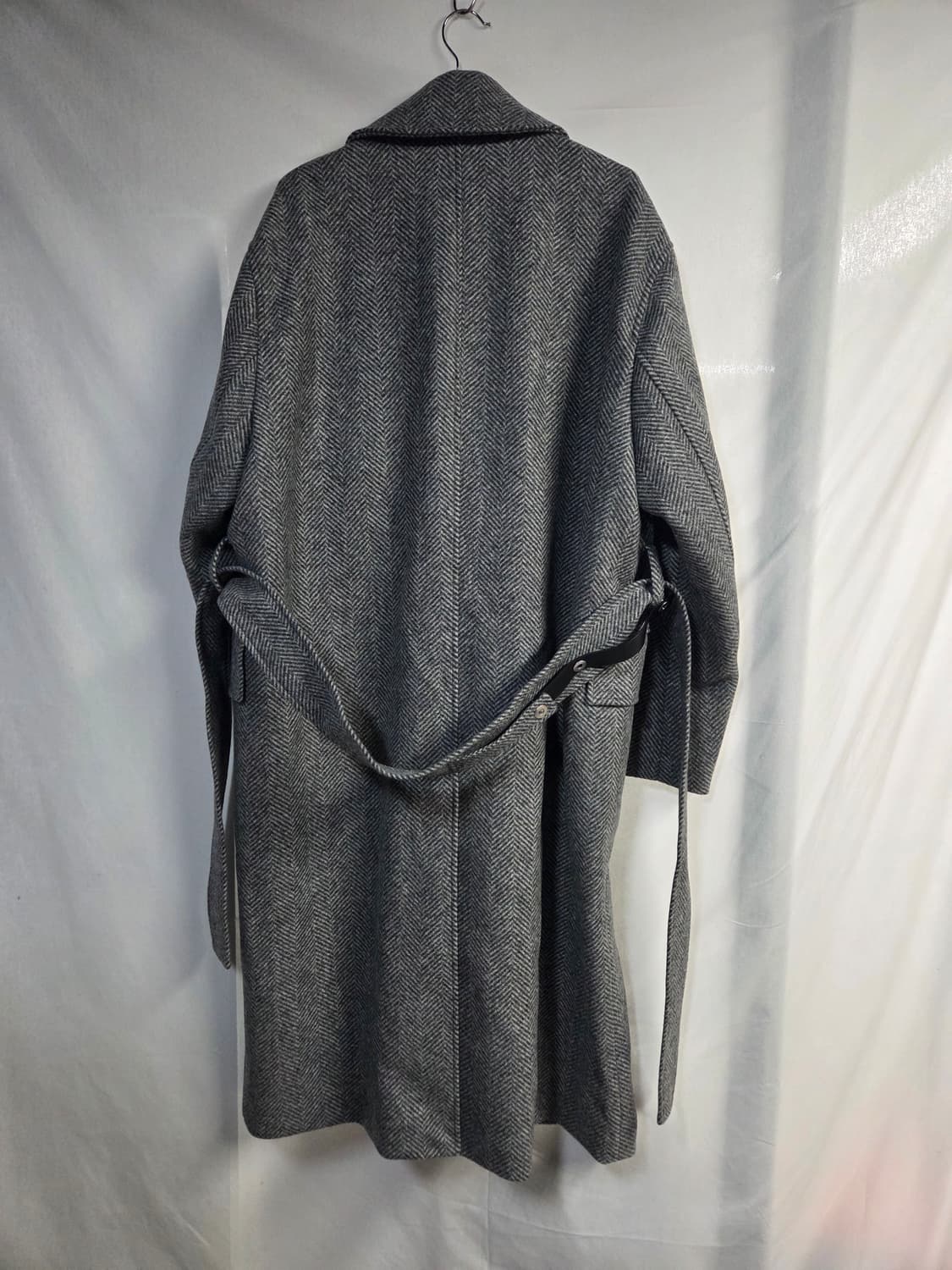 솔리드옴므 헤링본 벨티드 발마칸코트 46사이즈, 70-120 상품이미지10