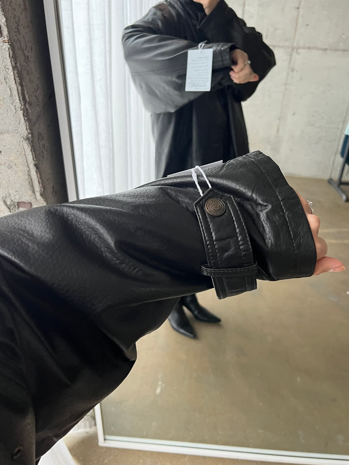 90s genuine lambskin 양가죽 미디 자켓 상품이미지4