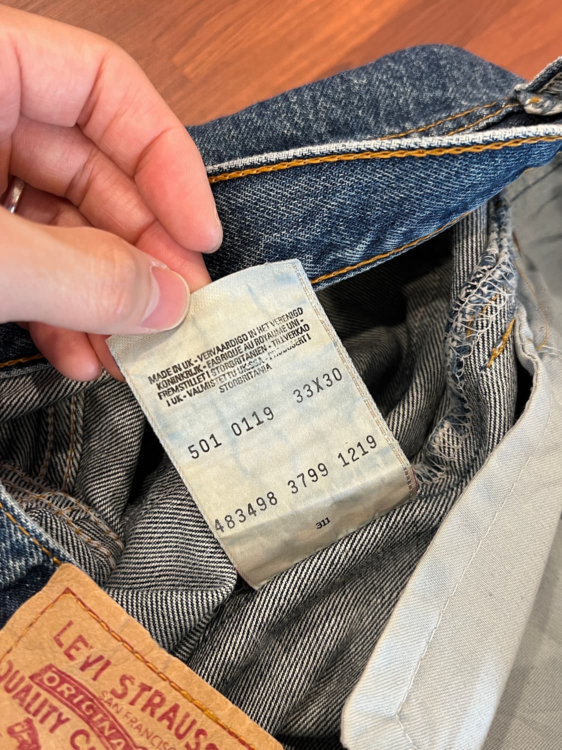 90s Levis 리바이스 501 데님 팬츠 (made in UK) 상품이미지10