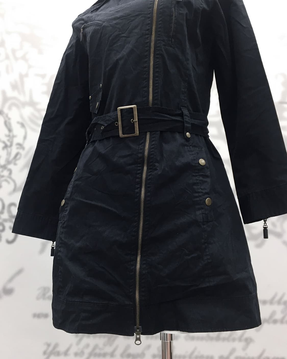 Slim Fit Belted Moto Jacket 상품이미지7