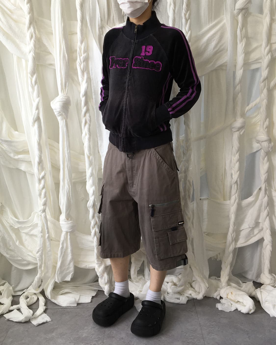 Velvet high neck zip up 상품이미지8