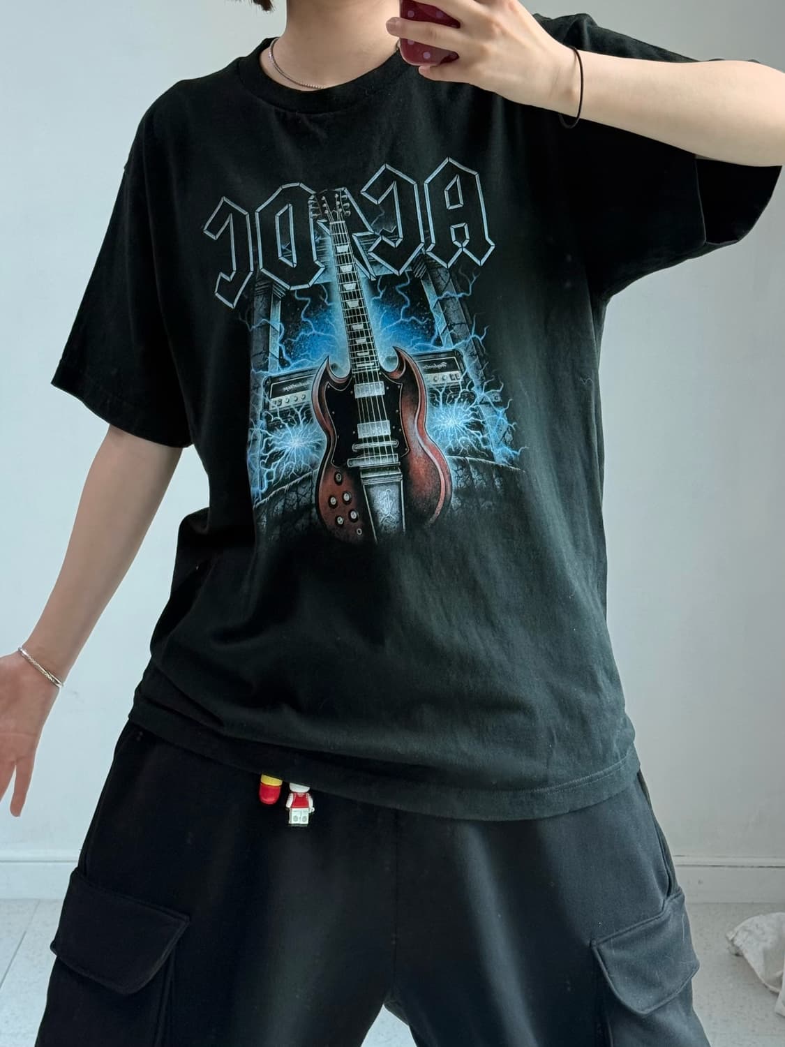 ACDC 기타 블랙 반팔티 상품이미지3