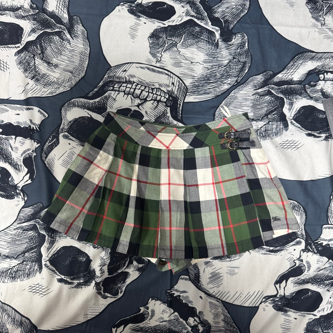 버버리 블루라벨  체크치마바지 38 사이즈 상품이미지1