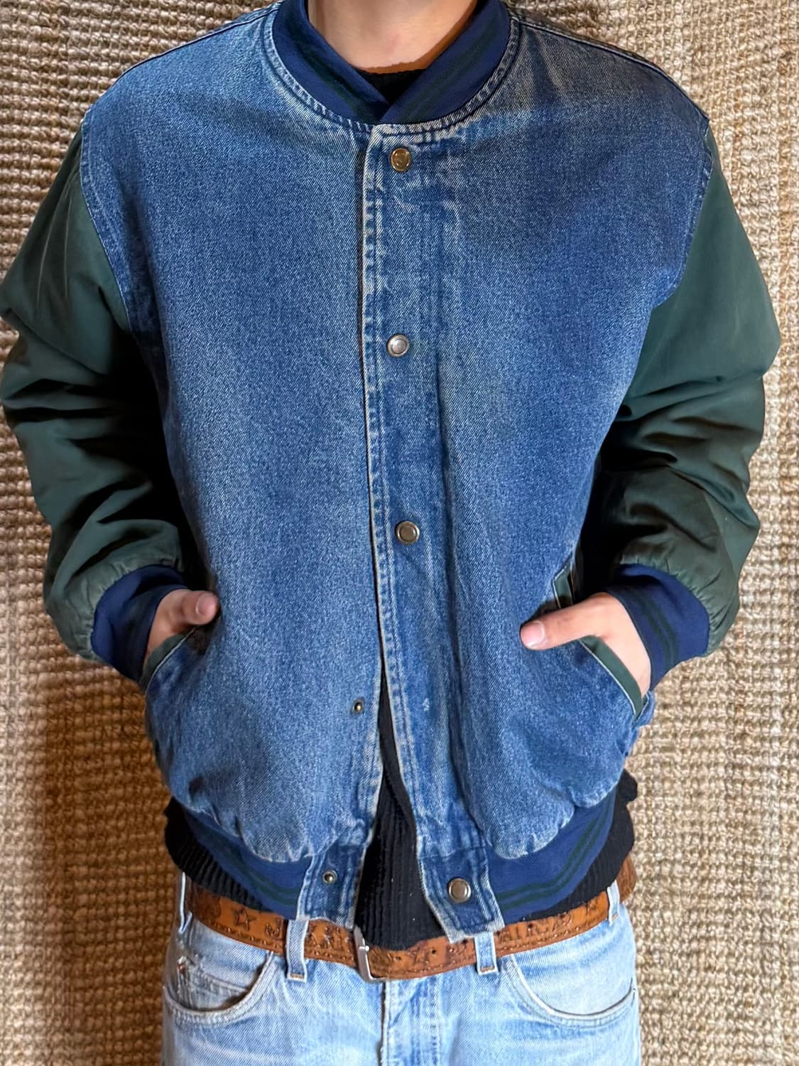 빈티지 데님 바시티 상품이미지5