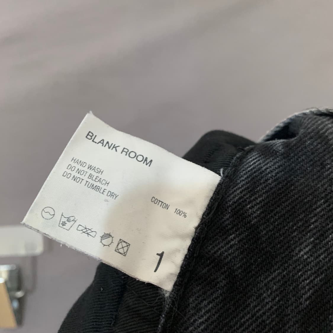 1 블랭크룸 원턱 흑청 블랙 데님 청바지 상품이미지6