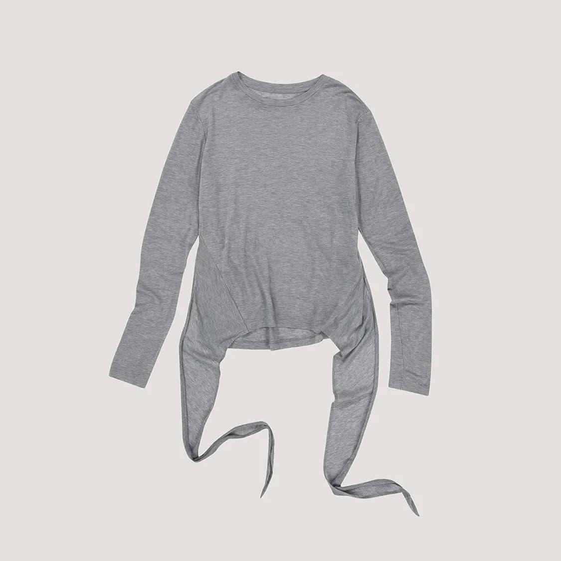 베르소 knot-tie round t-shirt sliver grey 상품이미지2