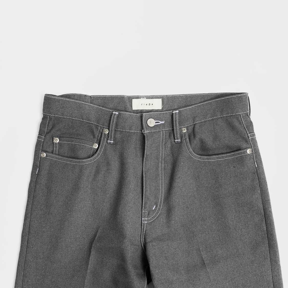 지에다 스티치 플레어 슬랙스 그레이 상품이미지5