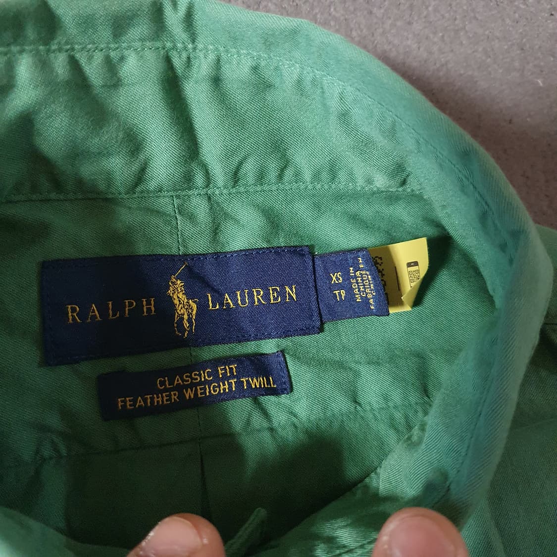 폴로 클래식핏 가먼트다이 트윌 셔츠 xs 상품이미지6